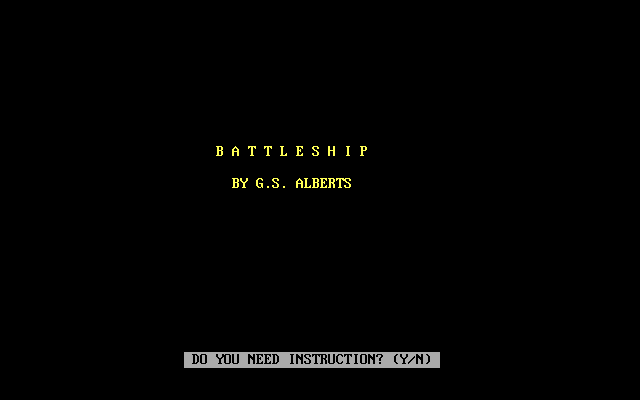Title screen of Battleship (1988)