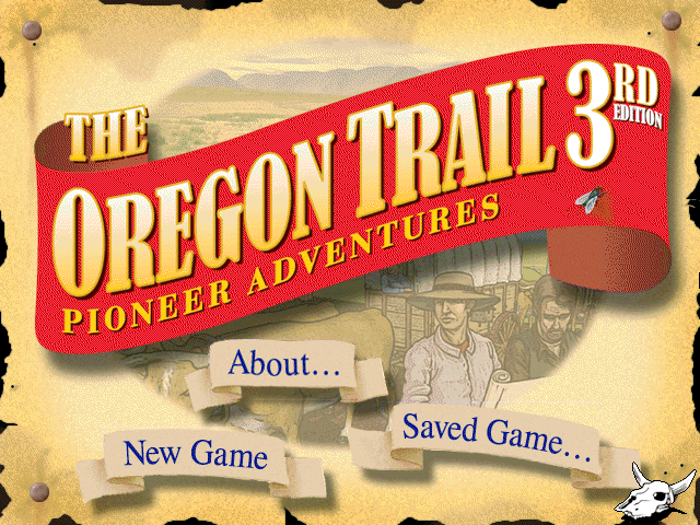 Title screen of The Oregon Trail 3rd Edition: Pioneer Adventures
