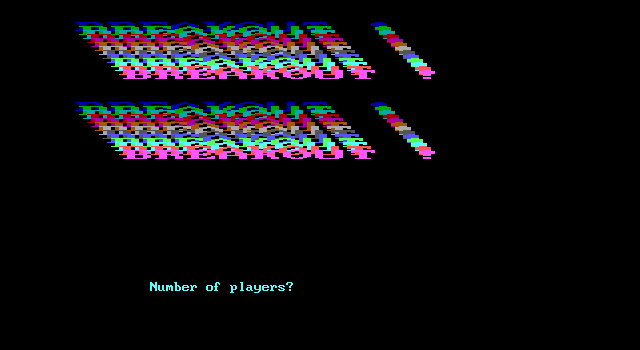 Title screen of Breakout !