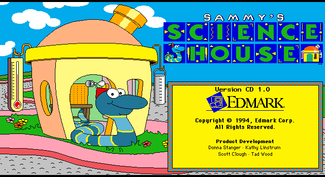 Title screen of Sammy's Science House