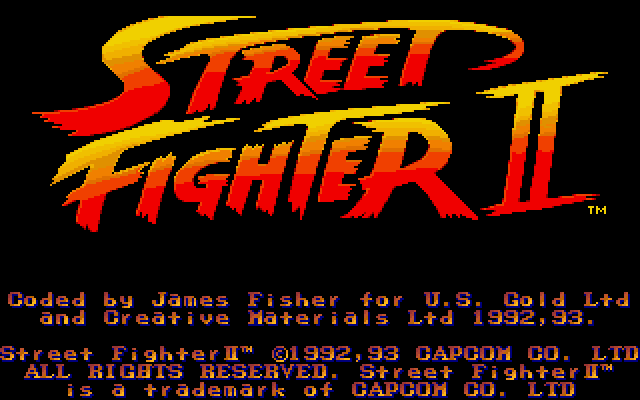 Title screen of Street Fighter II