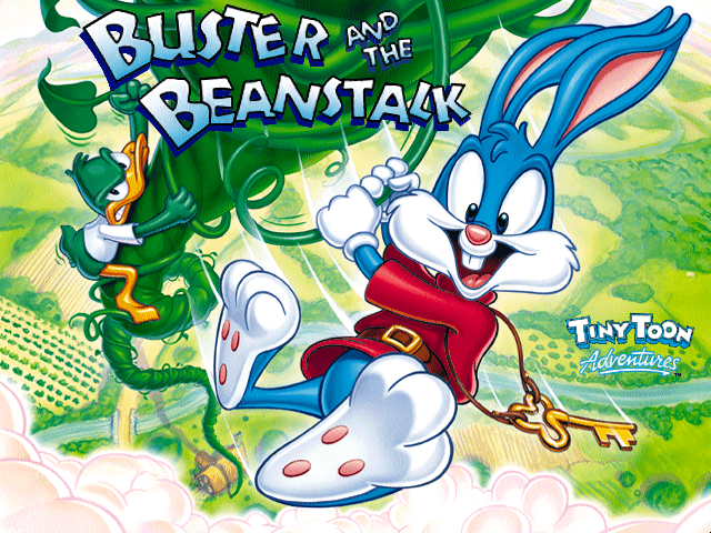Title screen of Tiny Toon Adventures: The Great Beanstalk