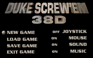 Title screen of Duke Screw 'Em 38D