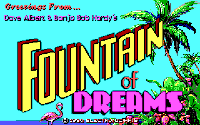 Title screen of Fountain of Dreams