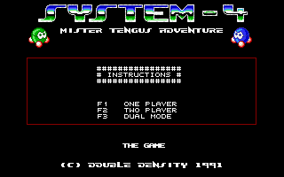 Title screen of System-4: Mister Tengus Adventure