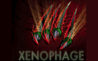 Title screen of Xenophage: Alien Bloodsport