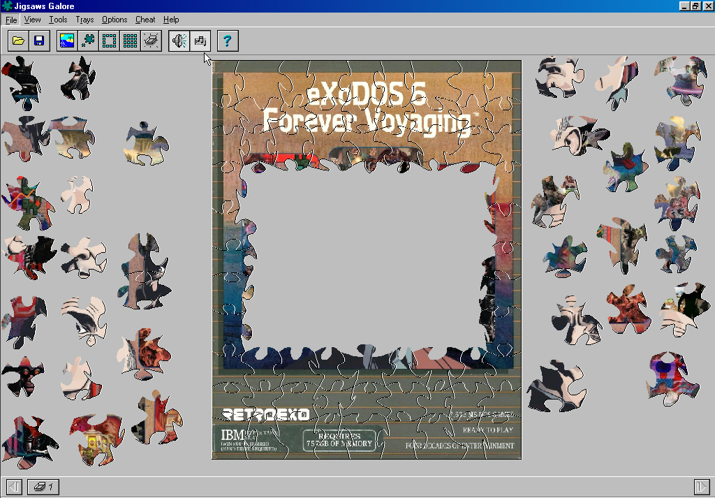 Title screen of Jigsaws Galore