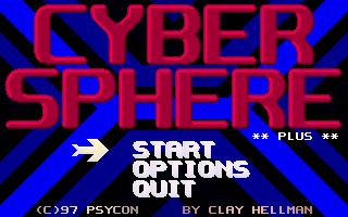 Title screen of Cybersphere Plus