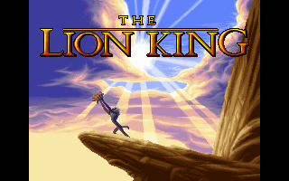 Title screen of The Lion King