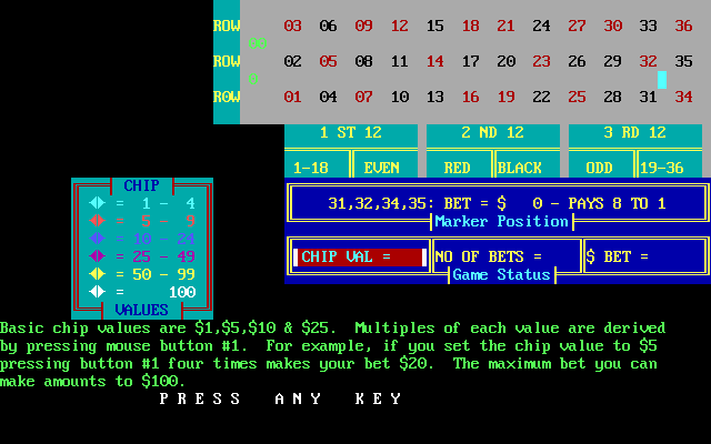 Gameplay of Casino Challenge