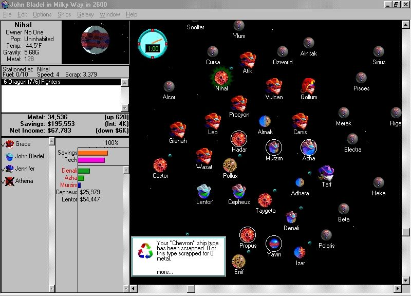 Gameplay of Spaceward Ho! IV
