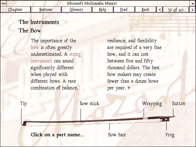 Gameplay of Microsoft Multimedia Mozart