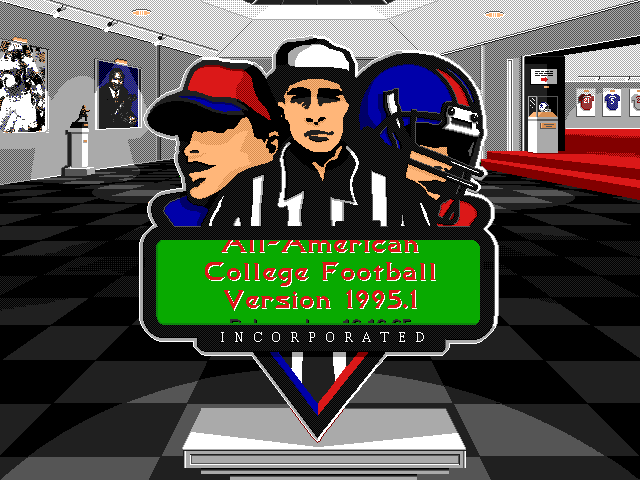 Title screen of All-American College Football (1995)