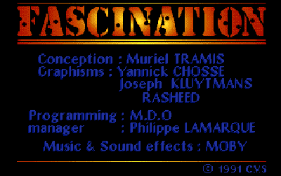 Title screen of Fascination (1991)