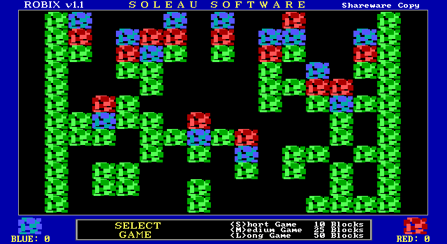 Title screen of Robix