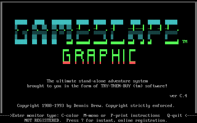 Title screen of Gamescape