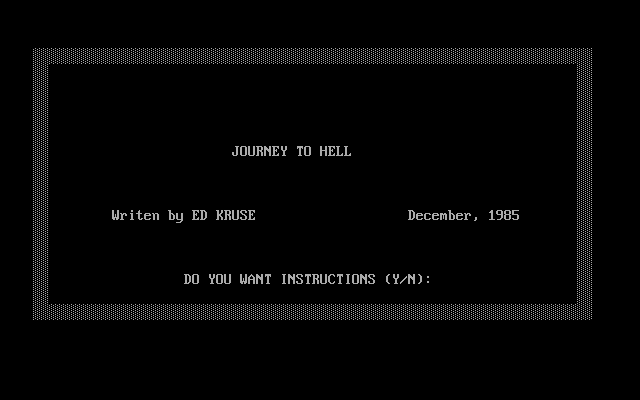 Title screen of Hellfire: Journey to Hell