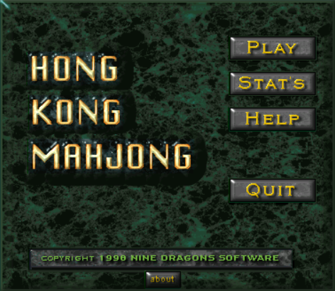 Title screen of Hong Kong Mahjong Pro