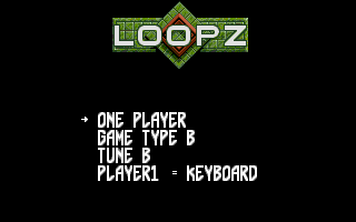 Title screen of Loopz