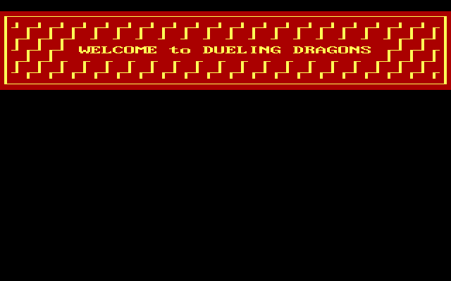 Title screen of Dueling Dragons