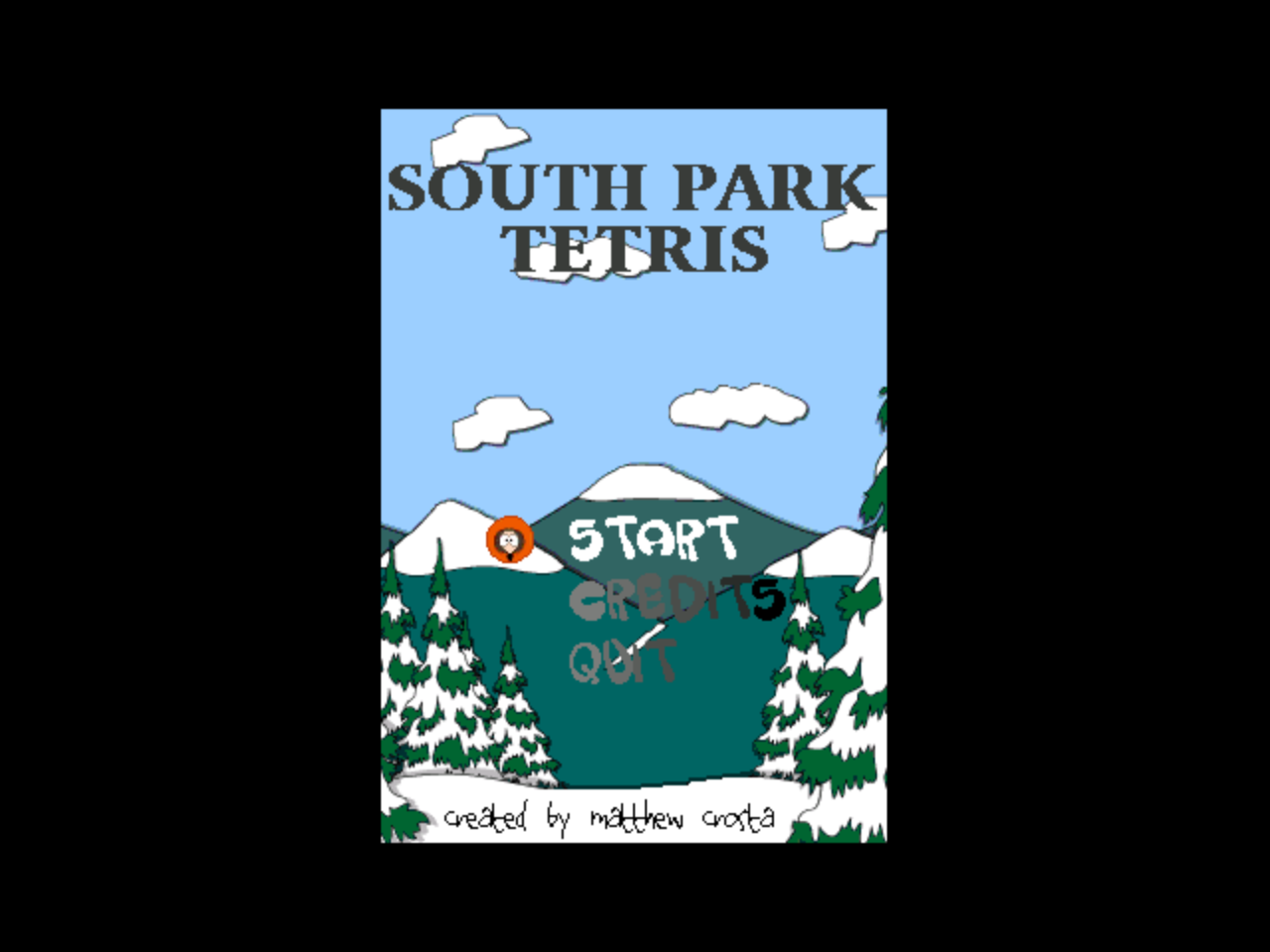 Title screen of South Park: Tetris