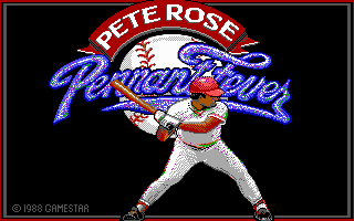 Title screen of Pete Rose Pennant Fever