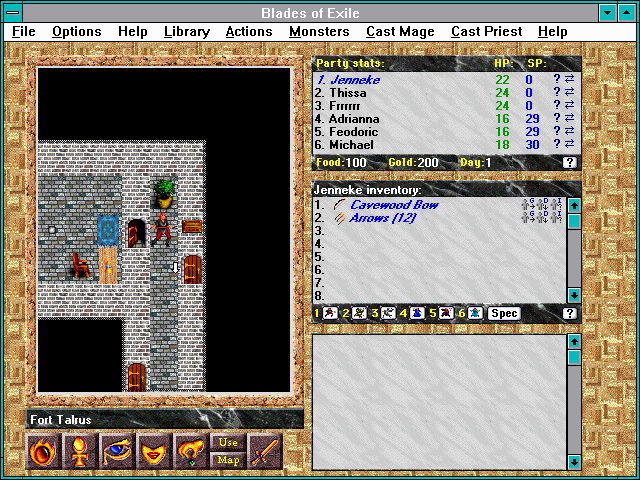 Gameplay of Blades of Exile