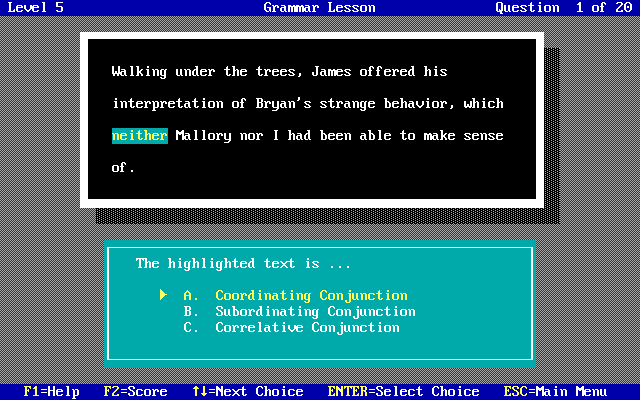 Gameplay of Grammarama