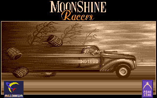 Title screen of Moonshine Racers