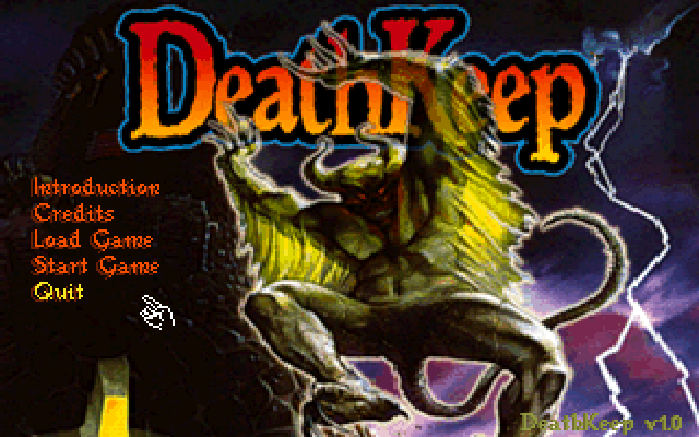 Title screen of DeathKeep