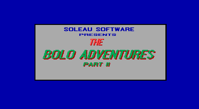 Title screen of Bolo Adventures II