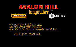 Title screen of Kingmaker