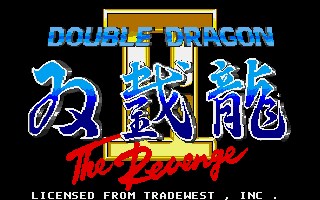 Title screen of Double Dragon II: The Revenge