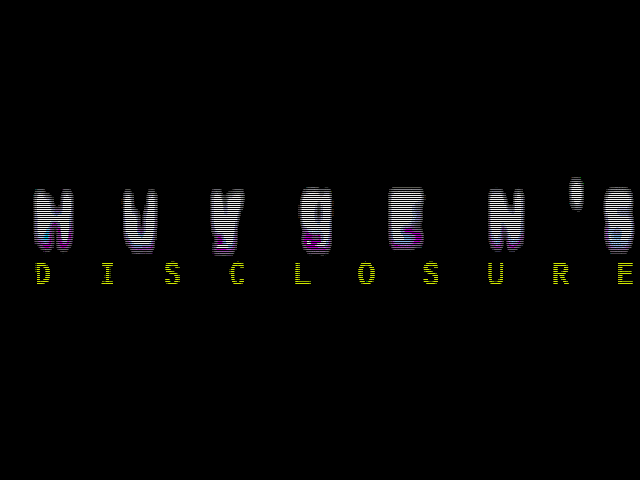 Title screen of Huygen's Disclosure