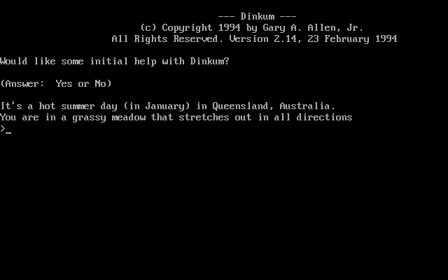 Title screen of Dinkum