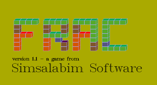 Title screen of Frac