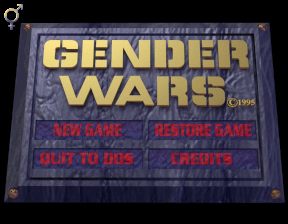 Title screen of Gender Wars