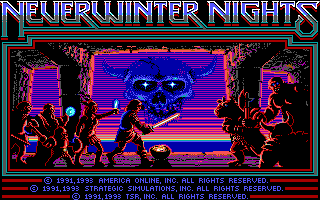 Title screen of Neverwinter Nights