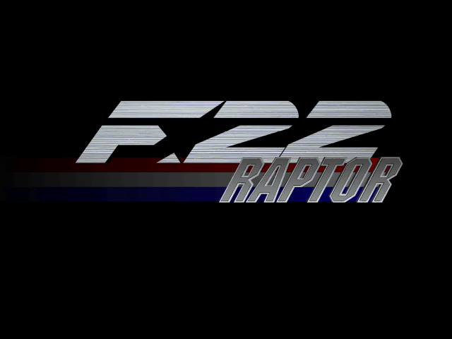 Title screen of F-22 RAPTOR