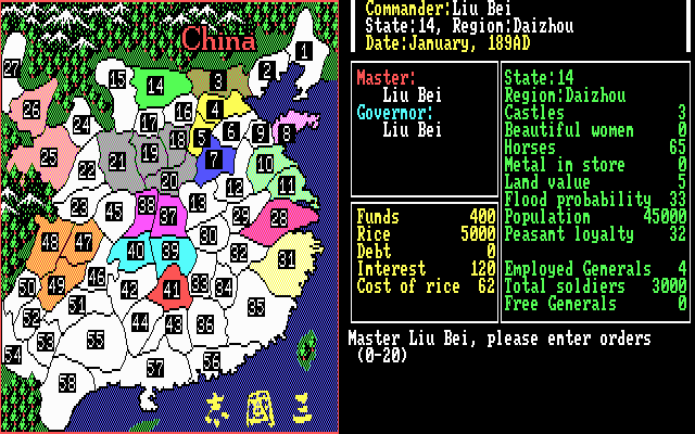 Gameplay of Romance of the Three Kingdoms