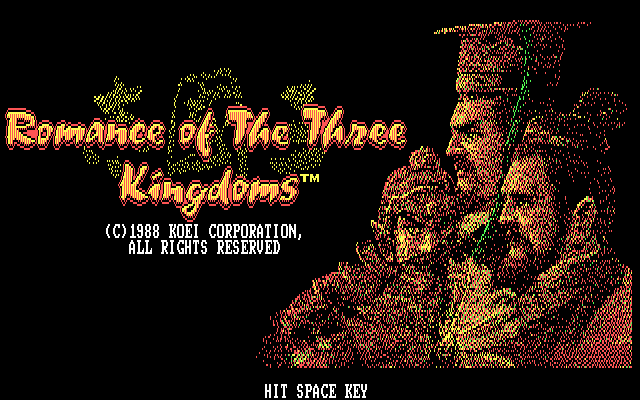 Title screen of Romance of the Three Kingdoms