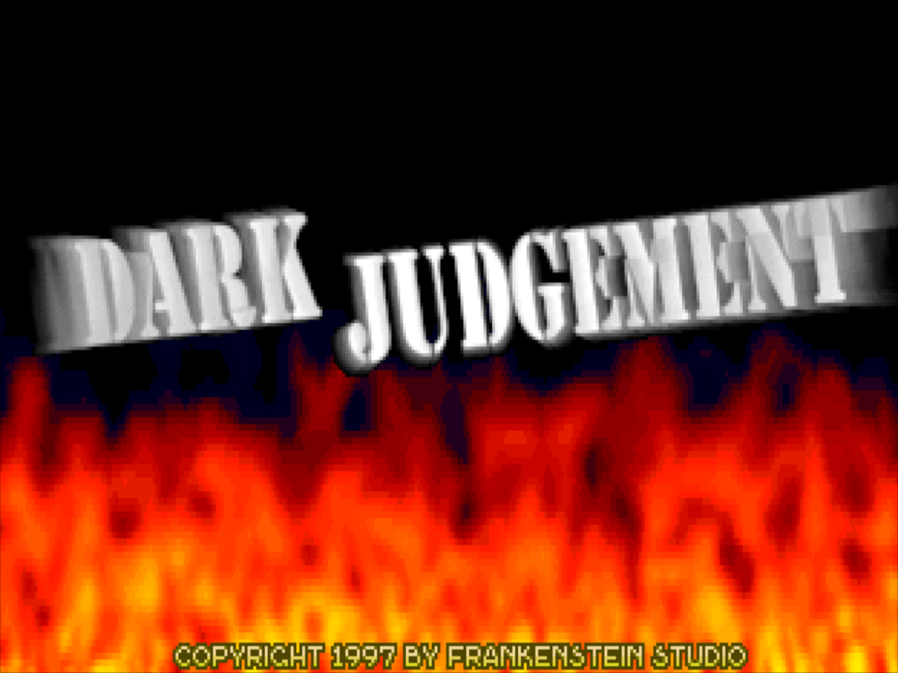Title screen of Dark Judgement
