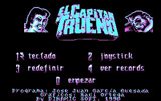 Title screen of El Capitán Trueno