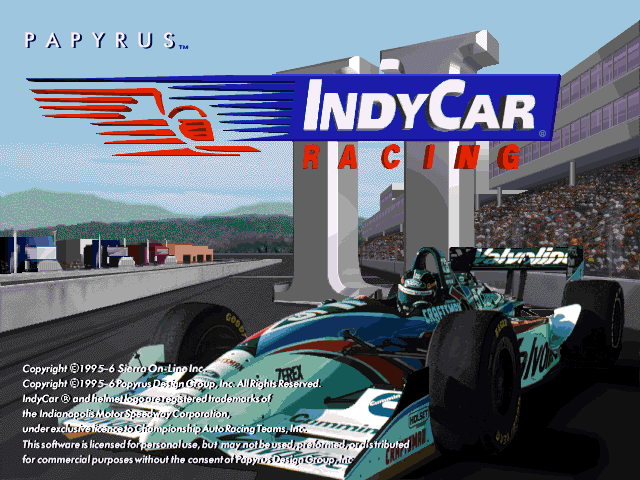 Title screen of IndyCar Racing II