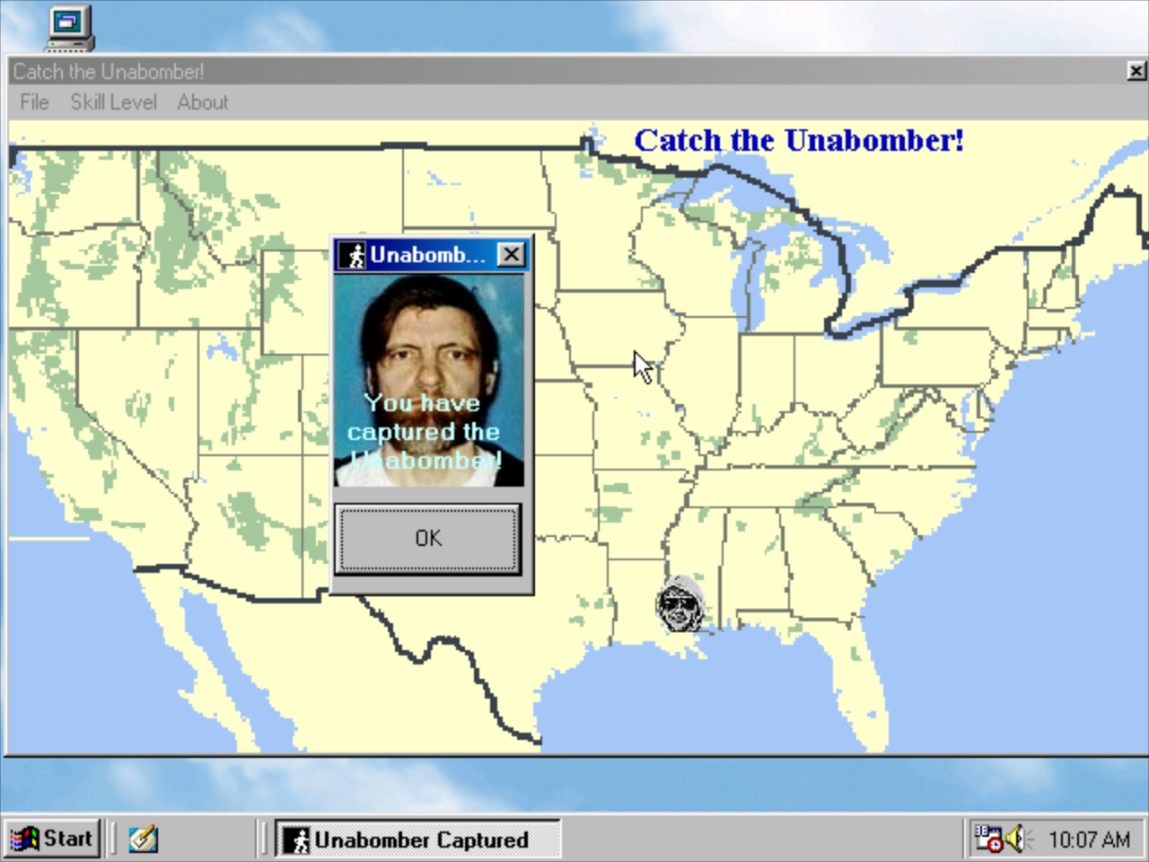 Gameplay of Catch the Unabomber