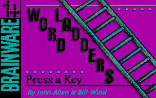 Title screen of Word Ladders