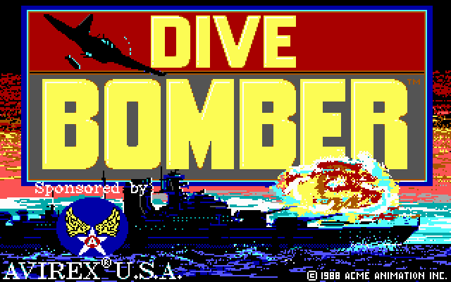 Title screen of Dive Bomber