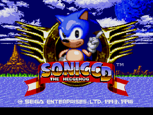 Title screen of Sonic CD