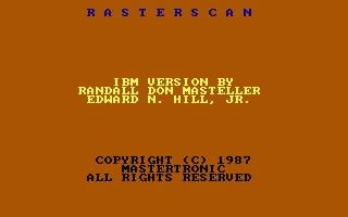 Title screen of Rasterscan
