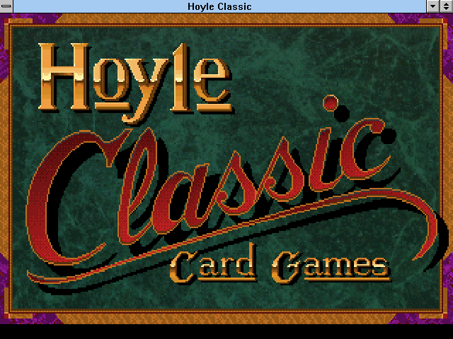 Title screen of Hoyle Classic Card Games (1993)